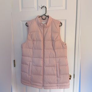 NWOT J Jill Light Pink Washable Down puffer Vest L